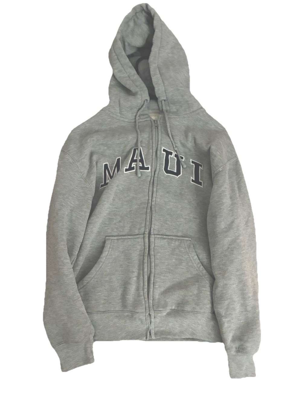 Maui Gray Zip-Up Hoodie Jacket